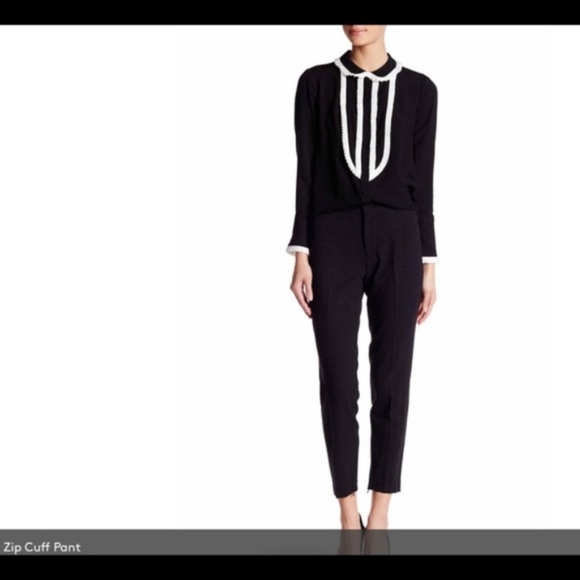 ABS Allen Schwartz Black Cropped Sparkle Black Pant NWT - Picture 3 of 7